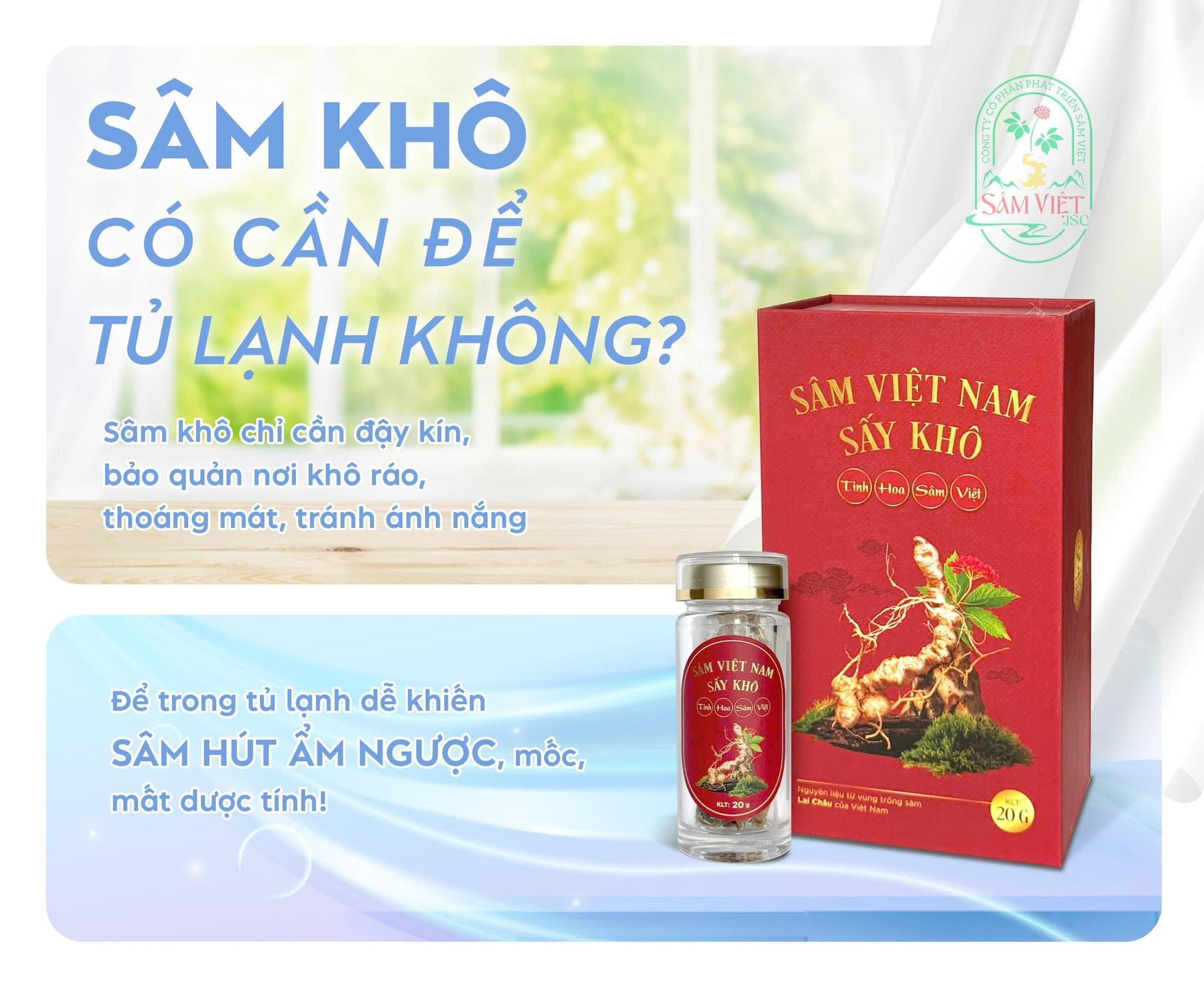 Sâm khô có cần để tủ lạnh không? Giải đáp chi tiết từ chuyên gia